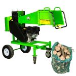 Tocator crengi pe benzina Micul Fermier 18 CP, semiprofesional, Ø120 mm, cu carlig de remorcare (pentru brichete)