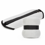 Greutati pentru incheietura mainii si glezna 2x1 kg, neopren si nisip fier, 28x11 cm, gri Household NewTrend
