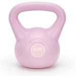 Kettlebell 8 kg, bitum cu invelis rezistent ABS, 23x24 cm, roz Household NewTrend