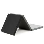 Saltea fitness pliabila 3 segmente, PVC si spuma EPE, 180x60x6 cm, negru si gri Household NewTrend