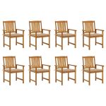 Scaune de grădină cu perne 8 buc. lemn masiv de acacia GartenMobel Dekor