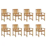 Scaune de grădină cu perne 8 buc. lemn masiv de acacia GartenMobel Dekor