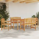 Set masă pentru grădină, lemn masiv de tec, 5 piese GartenMobel Dekor