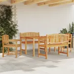 Set masă pentru grădină, lemn masiv de tec, 5 piese GartenMobel Dekor