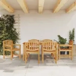 Set mobilier de grădină, 7 piese, lemn masiv de tec GartenMobel Dekor