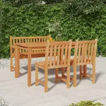 Set mobilier pentru grădină, 4 piese, lemn masiv de tec GartenMobel Dekor