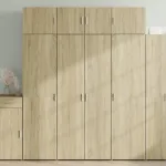 Dulap de depozitare stejar sonoma 80x42,5x225 cm lemn prelucrat GartenMobel Dekor