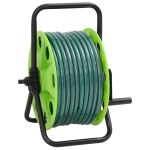 Tambur pentru furtun autonom, verde, cu furtun PVC de 20 m GartenMobel Dekor