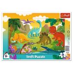 PUZZLE TREFL 15 CU CADRU DINOZAURI SuperHeroes ToysZone