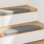 Covorașe scări autoadezive, 15 buc., gri, 56x17x3 cm GartenMobel Dekor