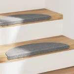 Covorașe scări autoadezive, 15 buc., gri, 56x17x3 cm GartenMobel Dekor