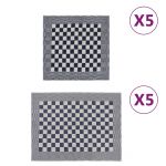 Set de prosoape, 10 buc., albastru și alb, bumbac GartenMobel Dekor