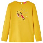 Tricou pentru copii cu mâneci lungi, ocru închis, 140 GartenMobel Dekor
