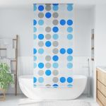 Roletă perdea de duș 120x240 cm Model cercuri GartenMobel Dekor