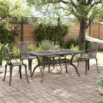 Set mobilier de grădină, 5 piese, bronz, aluminiu turnat GartenMobel Dekor