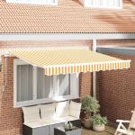 Cortina Retractabilă Manual Galben 250 x 200 cm țesătură GartenMobel Dekor