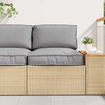 Set de perne pentru palet 2 pcs Gri Material Oxford GartenMobel Dekor