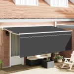 Cortina Retractabilă Crem 350 x 200 cm Poliester și Aluminiu GartenMobel Dekor