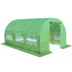 Sera de gradina, tip tunel cu cadru metalic, 250x400cm, 10mp (3 segmente) Household NewTrend