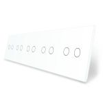 Panou 5 intrerupatoare duble cu touch Livolo din sticla SmartElectro IntelligentHouse