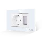 Priza Schuko + Lampa de Veghe cu Rama din Sticla LUXION, Standard Italian, 3M SmartElectro IntelligentHouse
