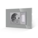 Priza Schuko + Lampa de Veghe cu Rama din Sticla LUXION, Standard Italian, 3M SmartElectro IntelligentHouse