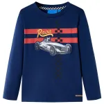 Tricou copii mâneci lungi, bleumarin, 116 GartenMobel Dekor