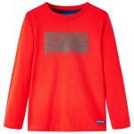 Tricou pentru copii cu mâneci lungi, roșu, 104 GartenMobel Dekor