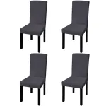 Huse de scaun elastice drepte, 4 buc., antracit GartenMobel Dekor