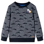 Bluzon pentru copii, bleumarin melanj, 140 GartenMobel Dekor