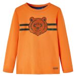 Tricou de copii cu mâneci lungi, portocaliu închis, 92 GartenMobel Dekor