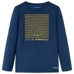 Tricou de copii cu mâneci lungi bleumarin 92 GartenMobel Dekor