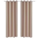 Draperii opace cu ocheți metalici, 2 buc, 135 x 175 cm, crem GartenMobel Dekor