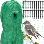 Plasa anti pasari 8x20m din polietilena, cu pini de fixare, verde Household NewTrend