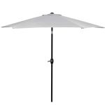 Umbrela terasa gradina, cu manivela si inclinare, diametru 260cm, gri Household NewTrend