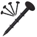 Set 50 cuie plastic fixare folii, tip ancora harpon, 150×32 mm, negru Household NewTrend