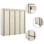 Șifonier cu 4 compartimente, crem, 175 x 45 x 170 cm GartenMobel Dekor