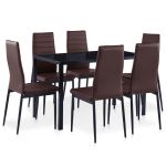 Set mobilier de bucătărie, 7 piese, maro GartenMobel Dekor