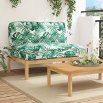 Set de canapea cu pernă Frunză Model cu frunze 120 x 92 x 69 cm GartenMobel Dekor