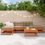 Set de lounge pentru grădină 6 pcs Maro Ceară Lemn masiv de pin GartenMobel Dekor
