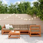 Set de lounge pentru grădină 6 pcs Maro Ceară Lemn masiv de pin GartenMobel Dekor