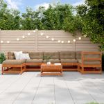 Set de lounge pentru grădină 8 pcs Maro Ceară Lemn masiv de pin GartenMobel Dekor