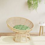 Pernă rotundă, model frunze, Ø 60 x 11 cm, țesătură Oxford GartenMobel Dekor