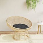 Pernă rotundă negru, Ø 60 x11 cm, țesătură Oxford GartenMobel Dekor