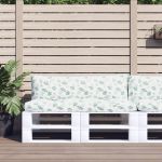 Perne pentru paleți, 2 buc., model de frunze, țesătură oxford GartenMobel Dekor