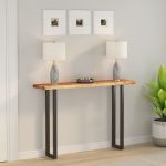 Blat masă 160x30x2,5 cm dreptunghiular lemn acacia margine vie GartenMobel Dekor