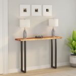 Blat masă 180x30x3,8 cm dreptunghiular lemn acacia margine vie GartenMobel Dekor