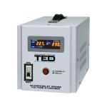 Stabilizator tensiune 3000W 230V cu 2 iesiri Schuko si sinusoidala pura + ecran LCD cu valorile tensiunii, TED Electric TED000187 SafetyGuard Surveillance