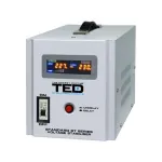 Stabilizator tensiune 3000W 230V cu 2 iesiri Schuko si sinusoidala pura + ecran LCD cu valorile tensiunii, TED Electric TED000187 SafetyGuard Surveillance