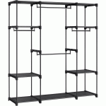SONGMICS Dulap portabil pentru haine cu 4 bare de suspendare si rafturi, structura metalica, 151x43x166 cm, negru Household NewTrend